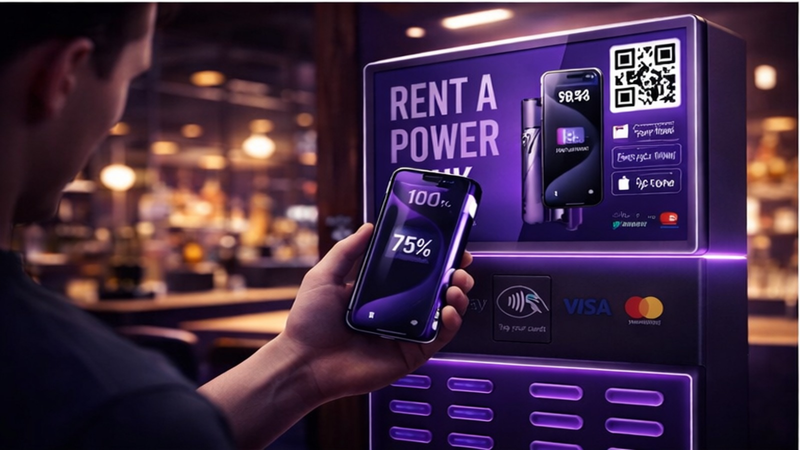 Utilisateur et borne (visuel)